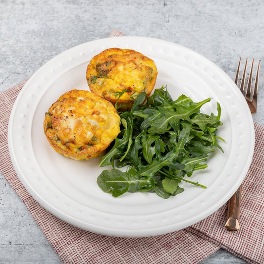 Bacon & Tomato Egg Bites, Breakfast Greens