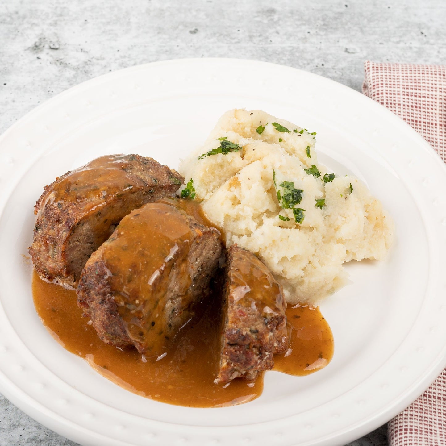 Grandmas Meatloaf With Cauli Mash