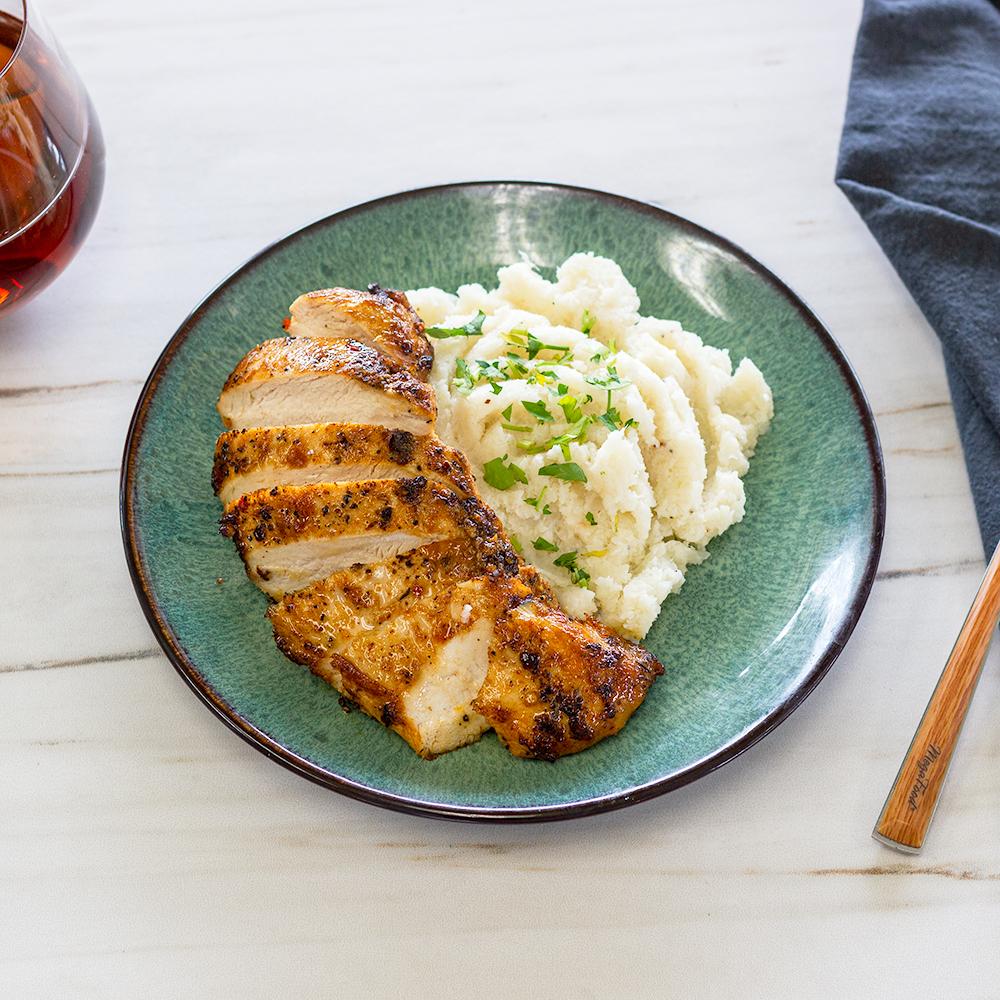 Roast Chicken Mashed Cauliflower